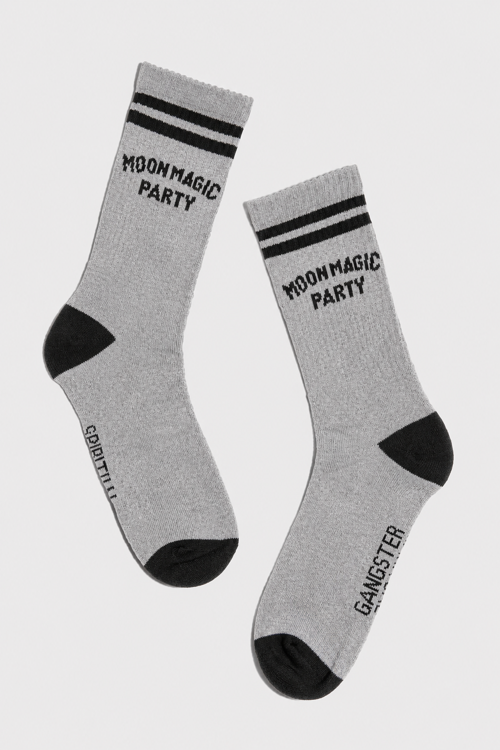 SPIRITUAL GANGSTER MOON PARTY CREW SOCK HEATHER GREY