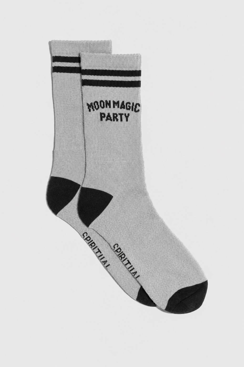 SPIRITUAL GANGSTER MOON PARTY CREW SOCK HEATHER GREY