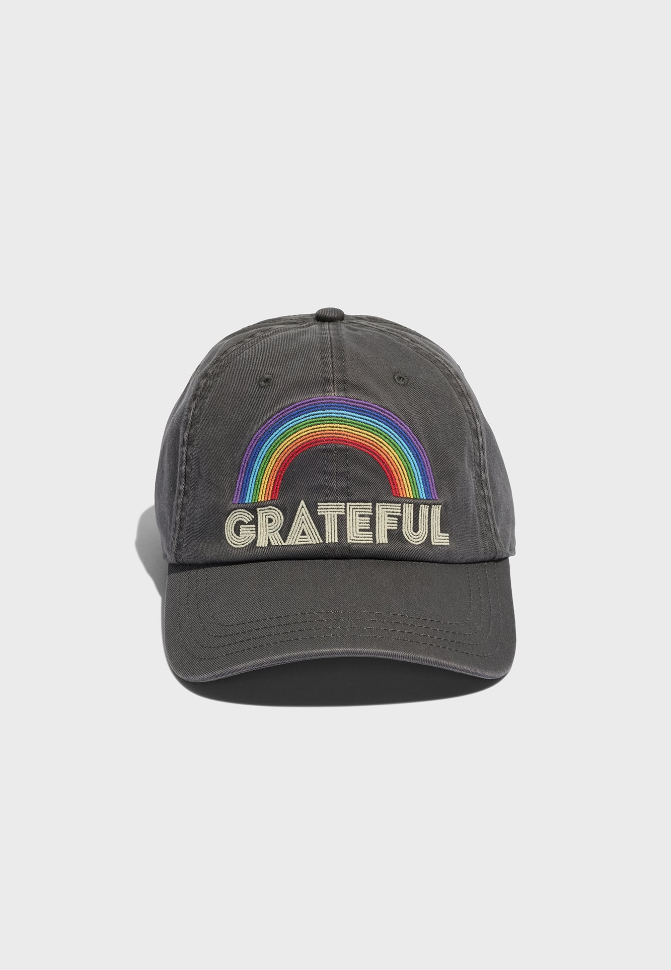 SPIRITUAL GANGSTER RAINBOW HEART DAD HAT VINTAGE BLACK