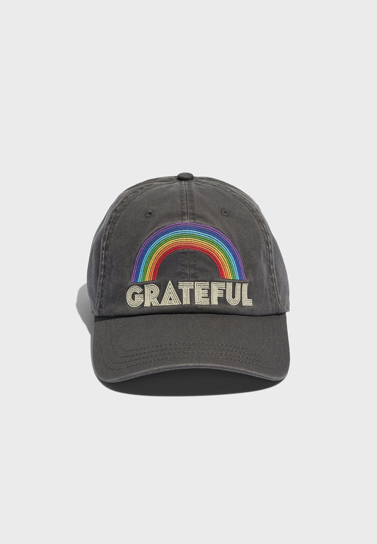 SPIRITUAL GANGSTER RAINBOW HEART DAD HAT VINTAGE BLACK