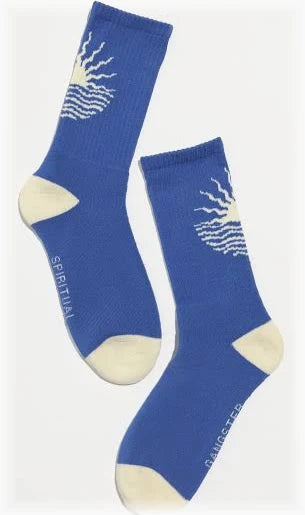 SPIRITUAL GANGSTER SEA SUN CREW SOCK WISTERIA