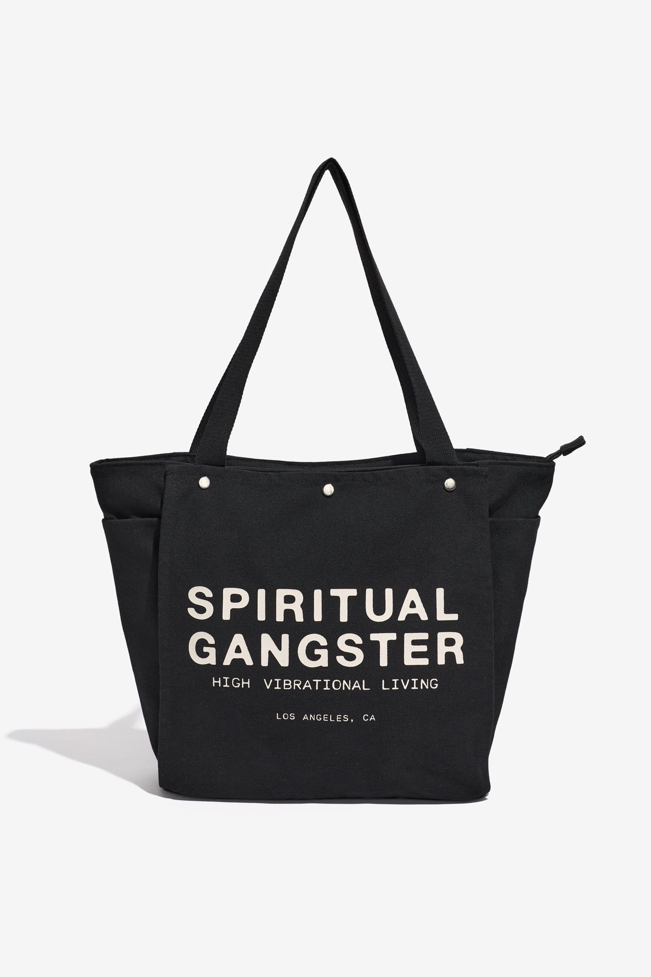SPIRITUAL GANGSTER SG LIVING NAMASTE YOGA TOTE BAG BLACK