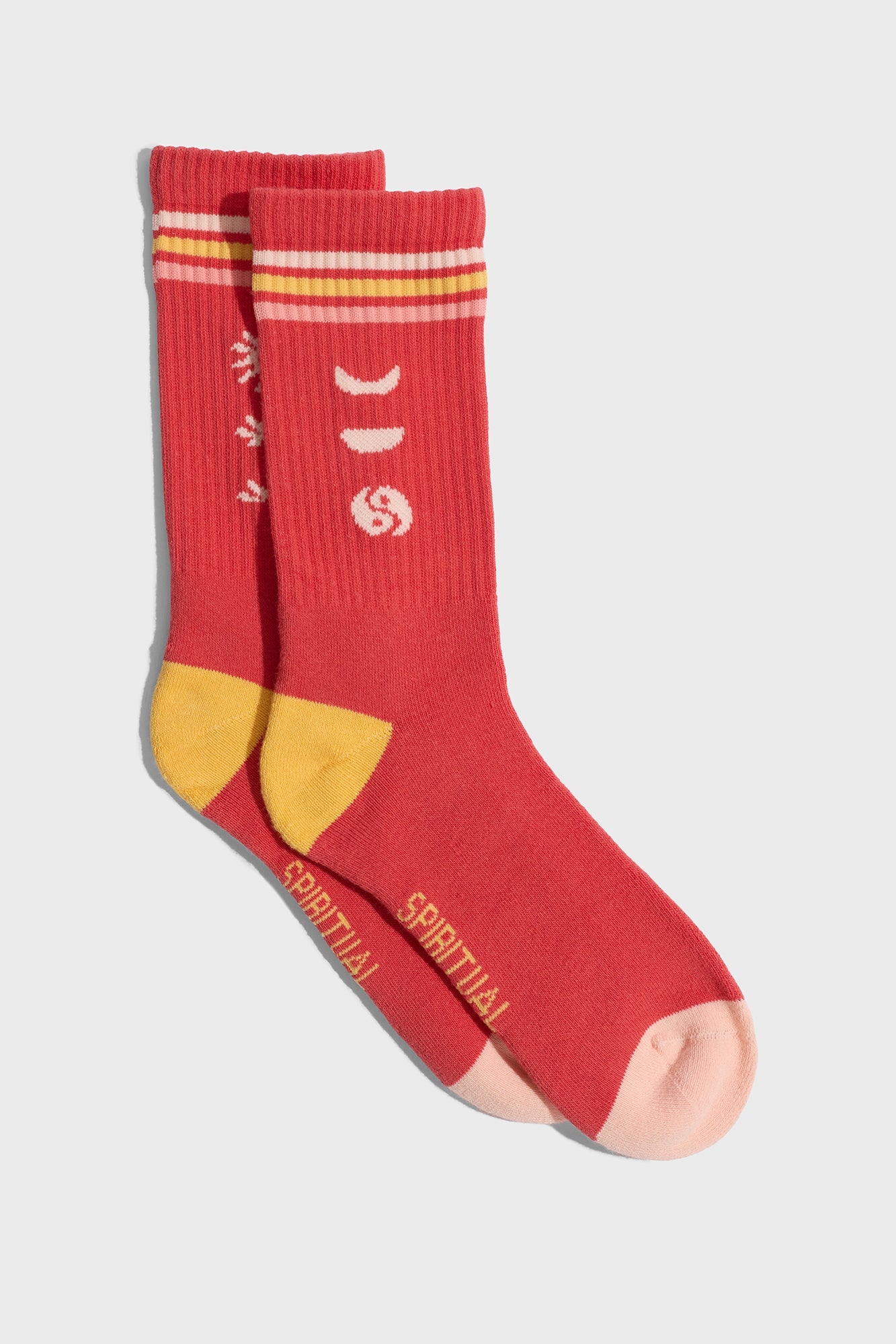 SPIRITUAL GANGSTER SOULSTICE CREW SOCK SUNSET RED