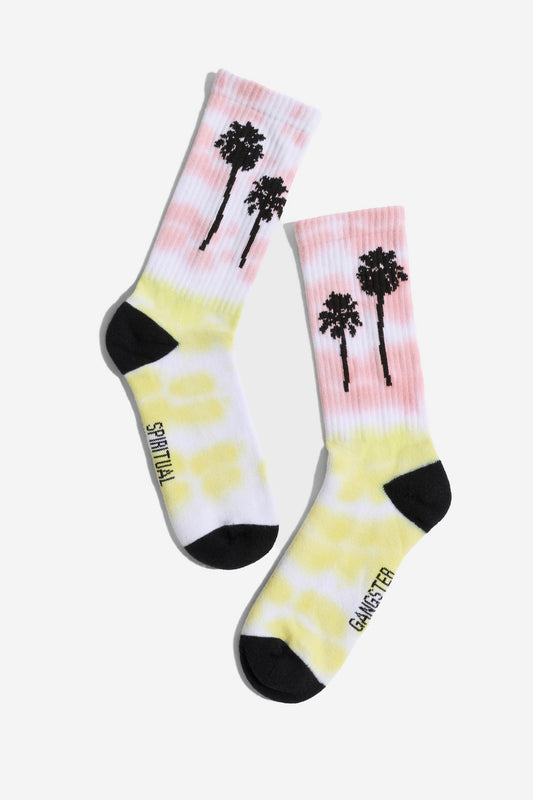 SPIRITUAL GANGSTER SUMMER SOUL CREW SOCK PINK TIE DYE