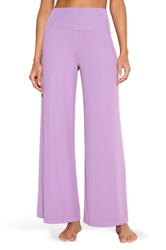SPIRITUAL GANGSTER ZEN RIB JOURNEY WIDE LEG PANT AMETHYST