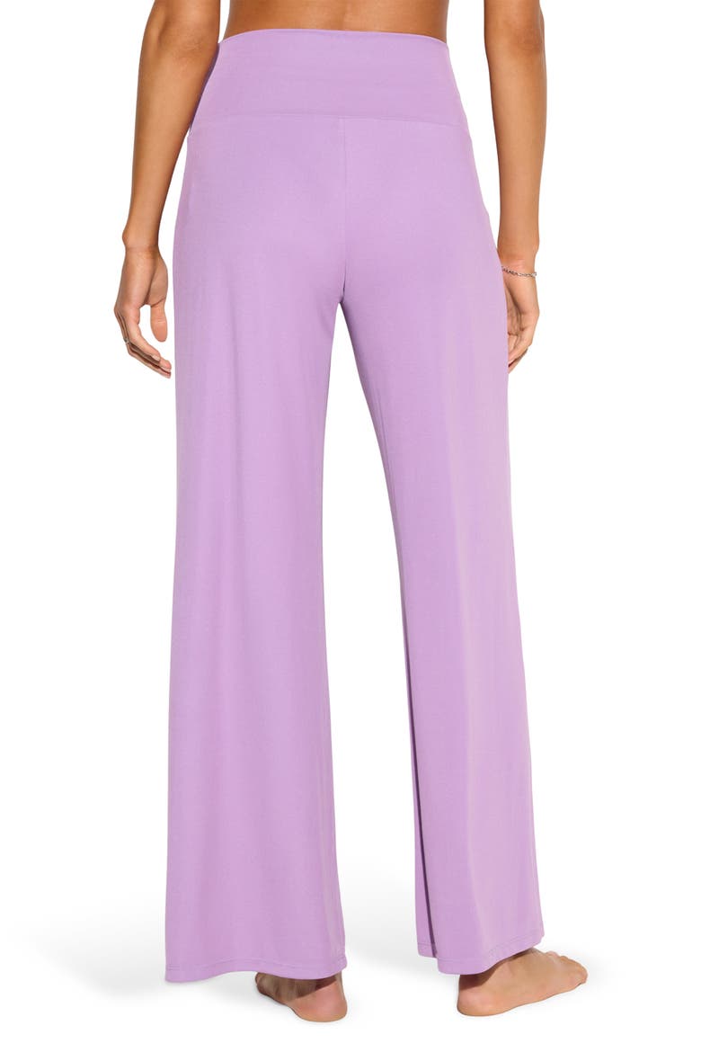 SPIRITUAL GANGSTER ZEN RIB JOURNEY WIDE LEG PANT AMETHYST