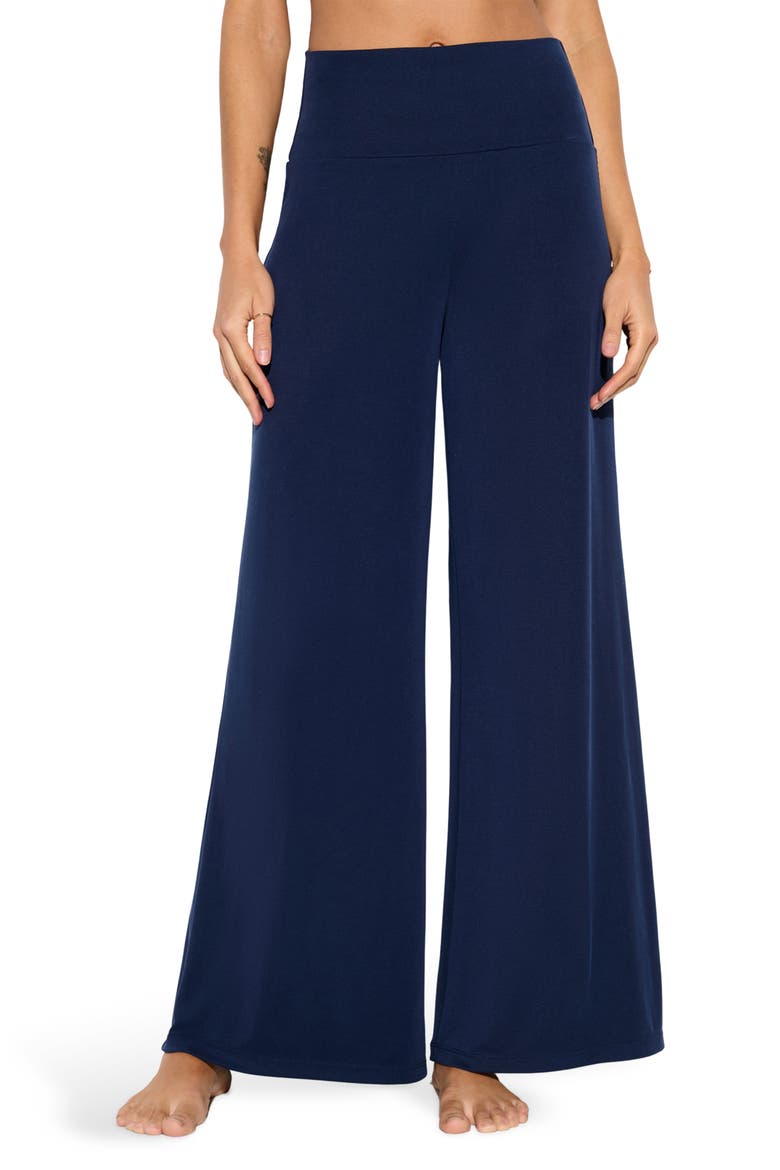 SPIRITUAL GANGSTER ZEN RIB JOURNEY WIDE LEG PANT INDIGO