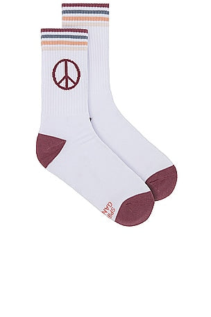 SPIRITUAL GANGSTER PEACE SIGN CREW SOCK