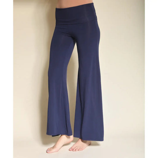 STUDIO KO  Organic Bamboo Classic Palazzo Pant Slate Navy