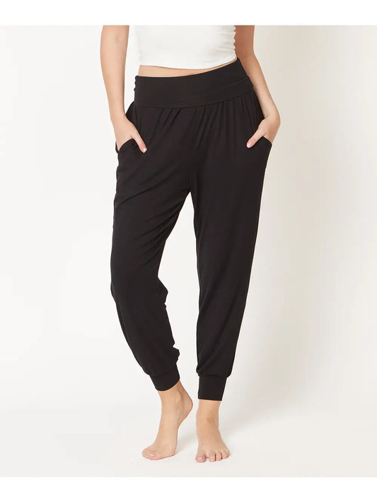 STUDIO KO  Organic Bamboo Yoga Jogger Black
