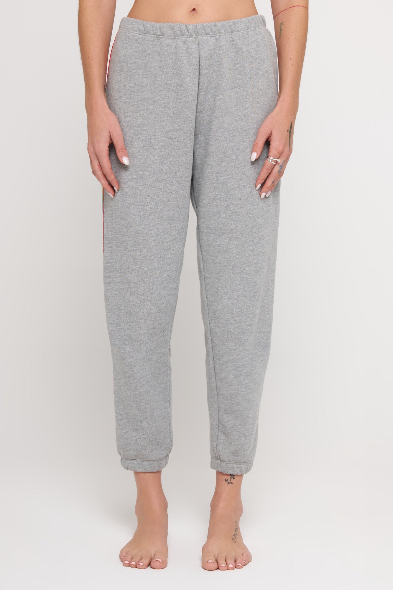 SPIRITUAL GANGSTER RAINBOW LUNA SWEATPANT HEATHER ASH