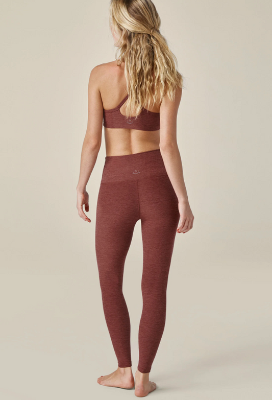 Beyond Yoga Spacedye Caught in the Midi High Waisted Legging in Port Wine  Ruby