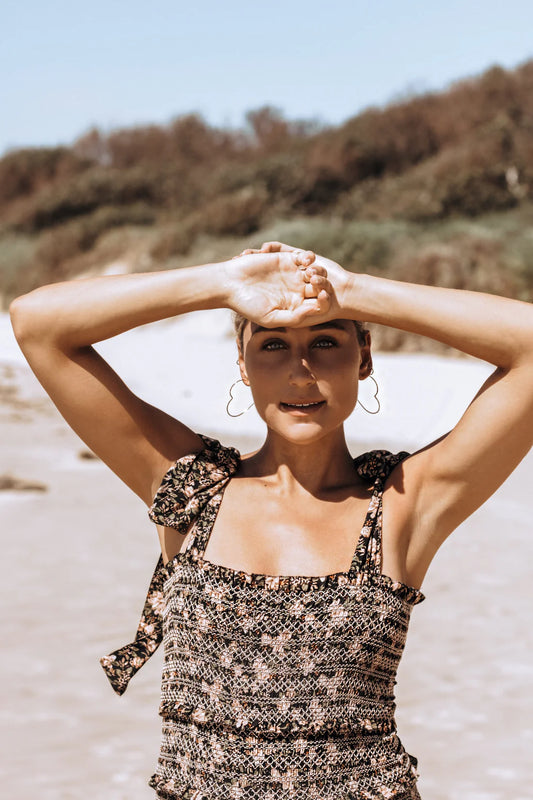 Desert Moon Design  Heart Hoops Sterling Silver