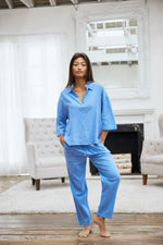 BLANCO BY NATURE HARLOW TOP AZURE
