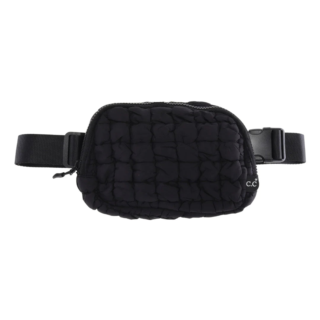 SALE CC BEANIE QUILTED PUFFER BELT BAG MULTIPLE COLORS