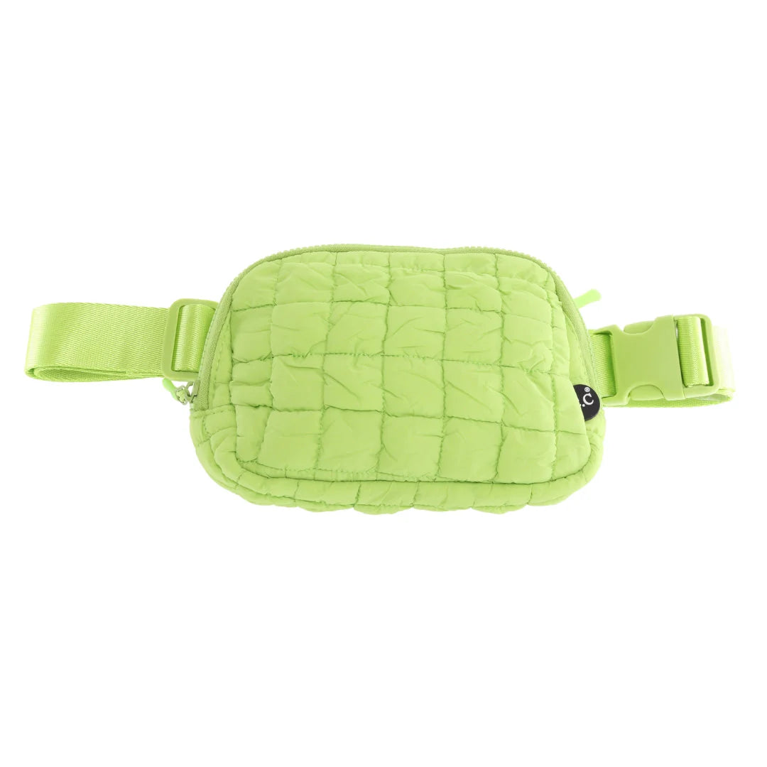 SALE CC BEANIE QUILTED PUFFER BELT BAG MULTIPLE COLORS