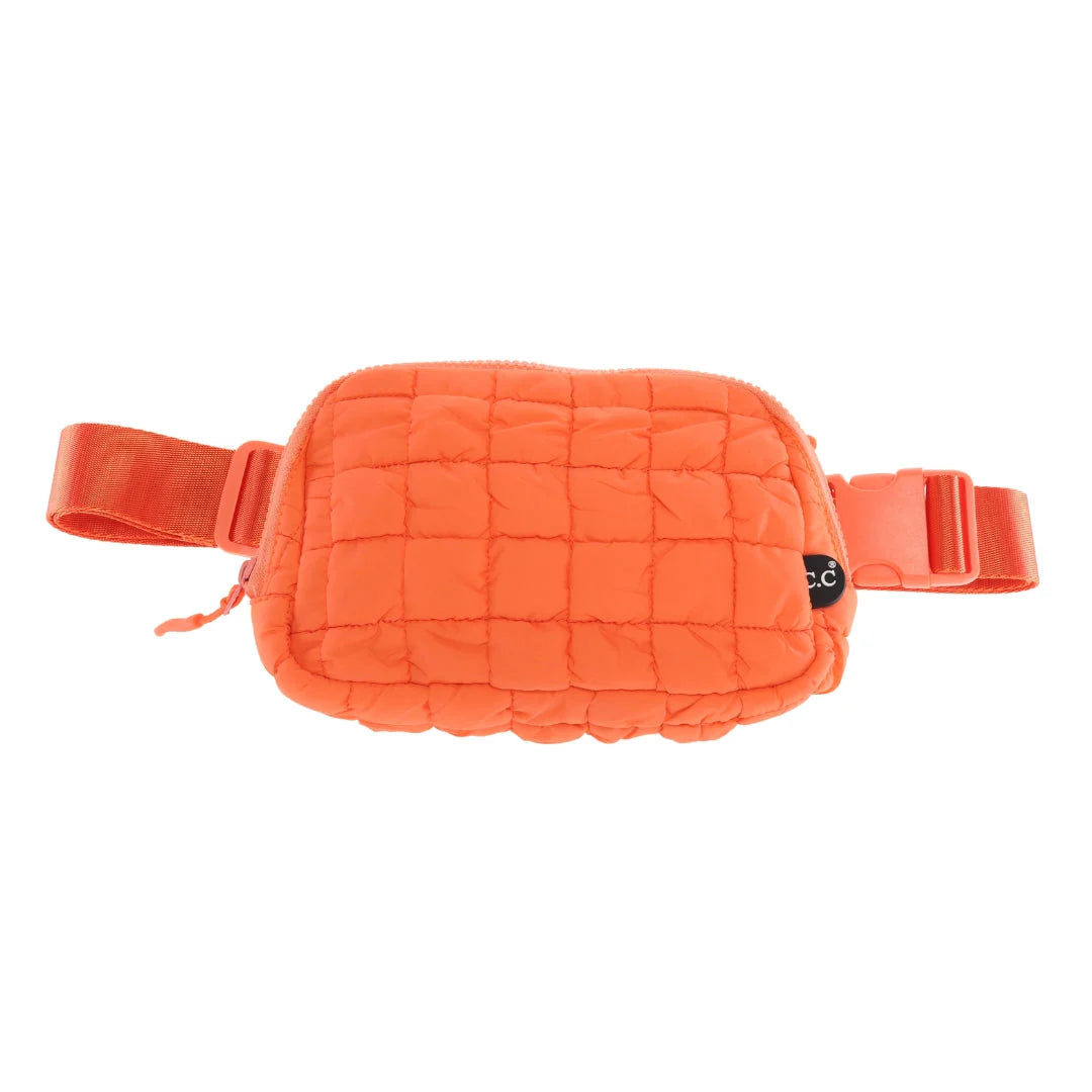 SALE CC BEANIE QUILTED PUFFER BELT BAG MULTIPLE COLORS