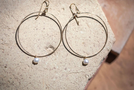 Desert Moon Design Yvonne Hoops Sterling Silver