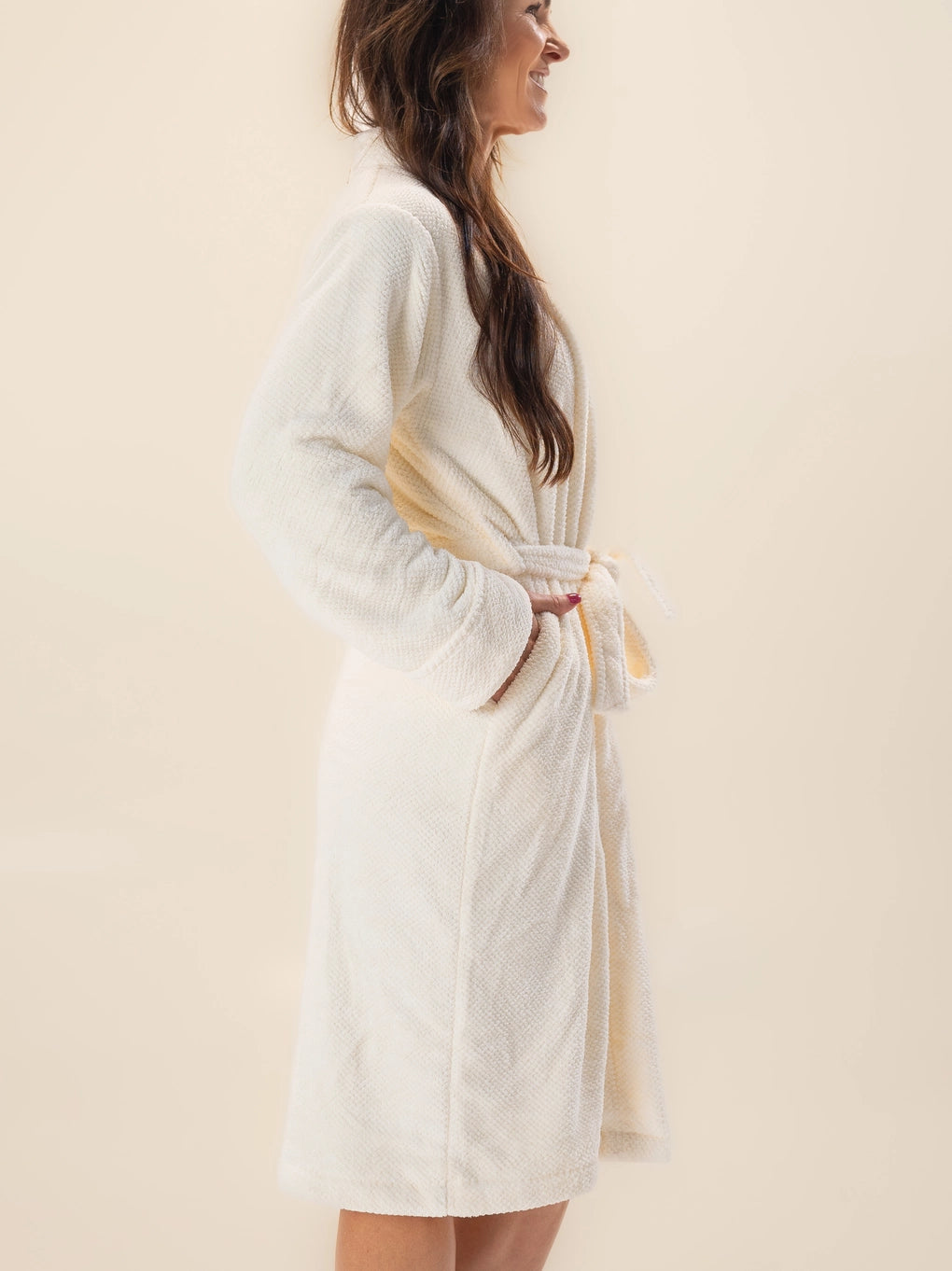 VOLO BATH ROBE SALT WHITE