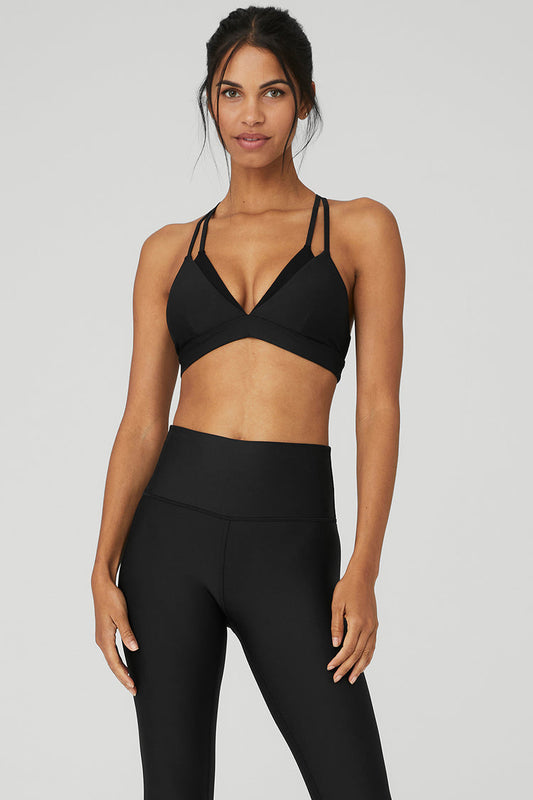 ALO AIRLIFT LAYER UP BRA BLACK