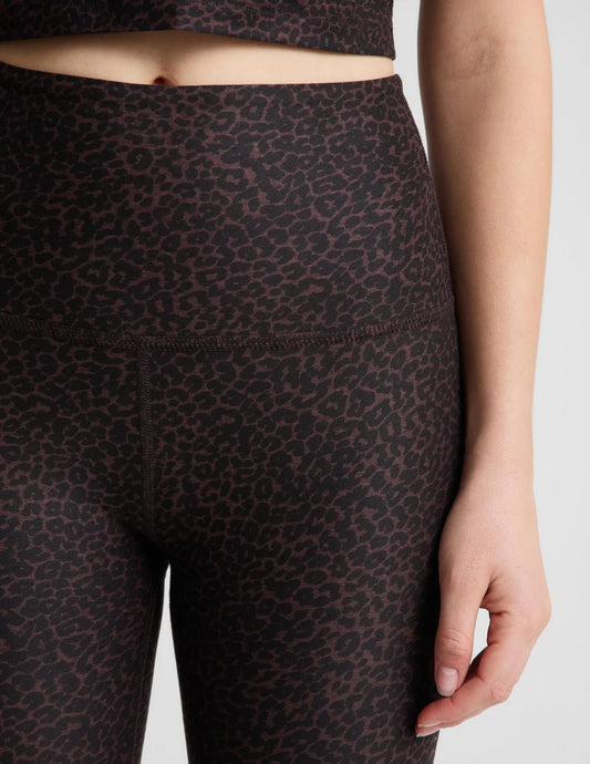 BEYOND YOGA SOFTMARK CAUGHT IN THE MIDI HIGH WAISTED LEGGING COCOA PLUM LEOPARD MULTI