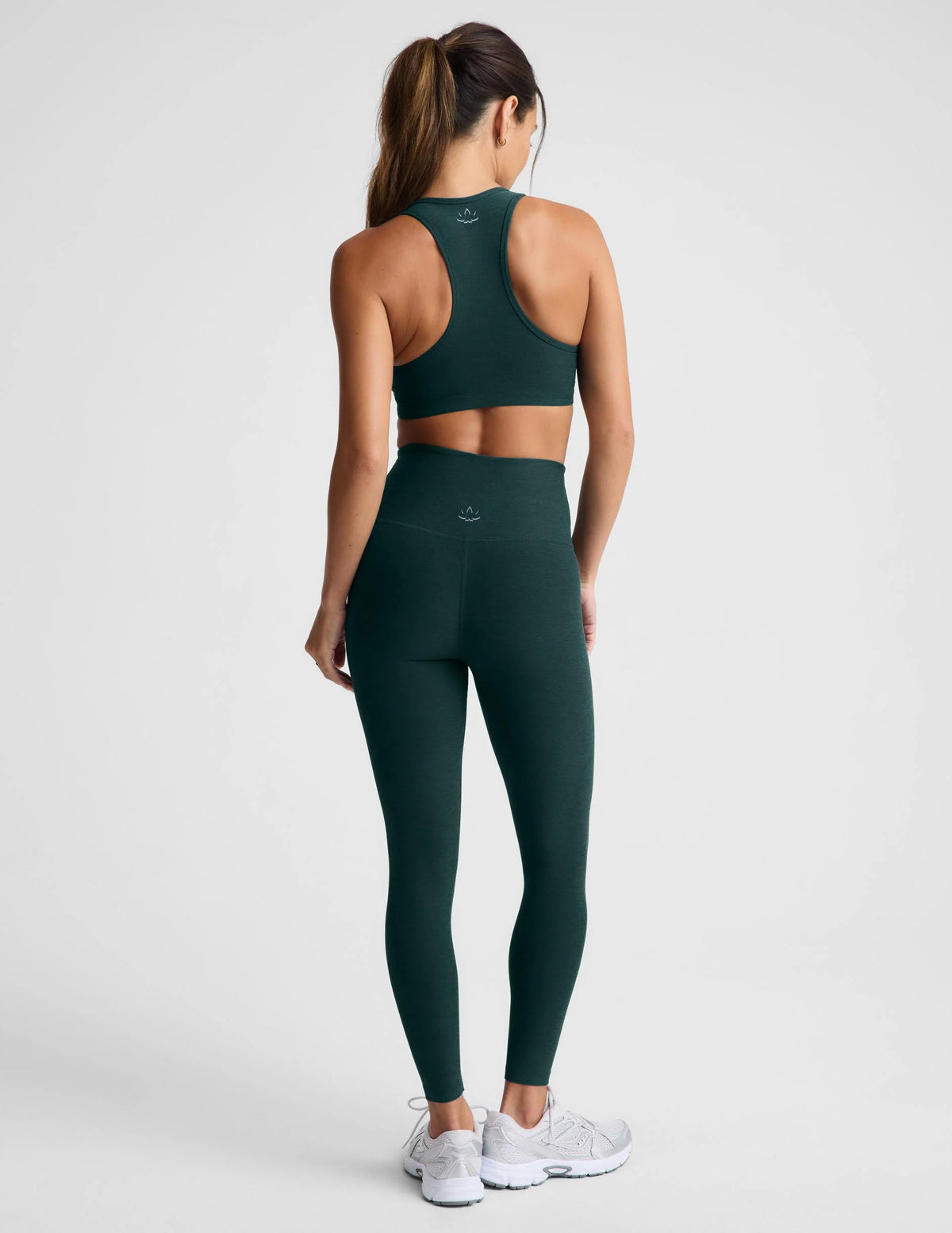 BEYOND YOGA SPACEDYE CAUGHT IN THE MIDI HIGH WAIST LEGGING DARK IVY HEATHER