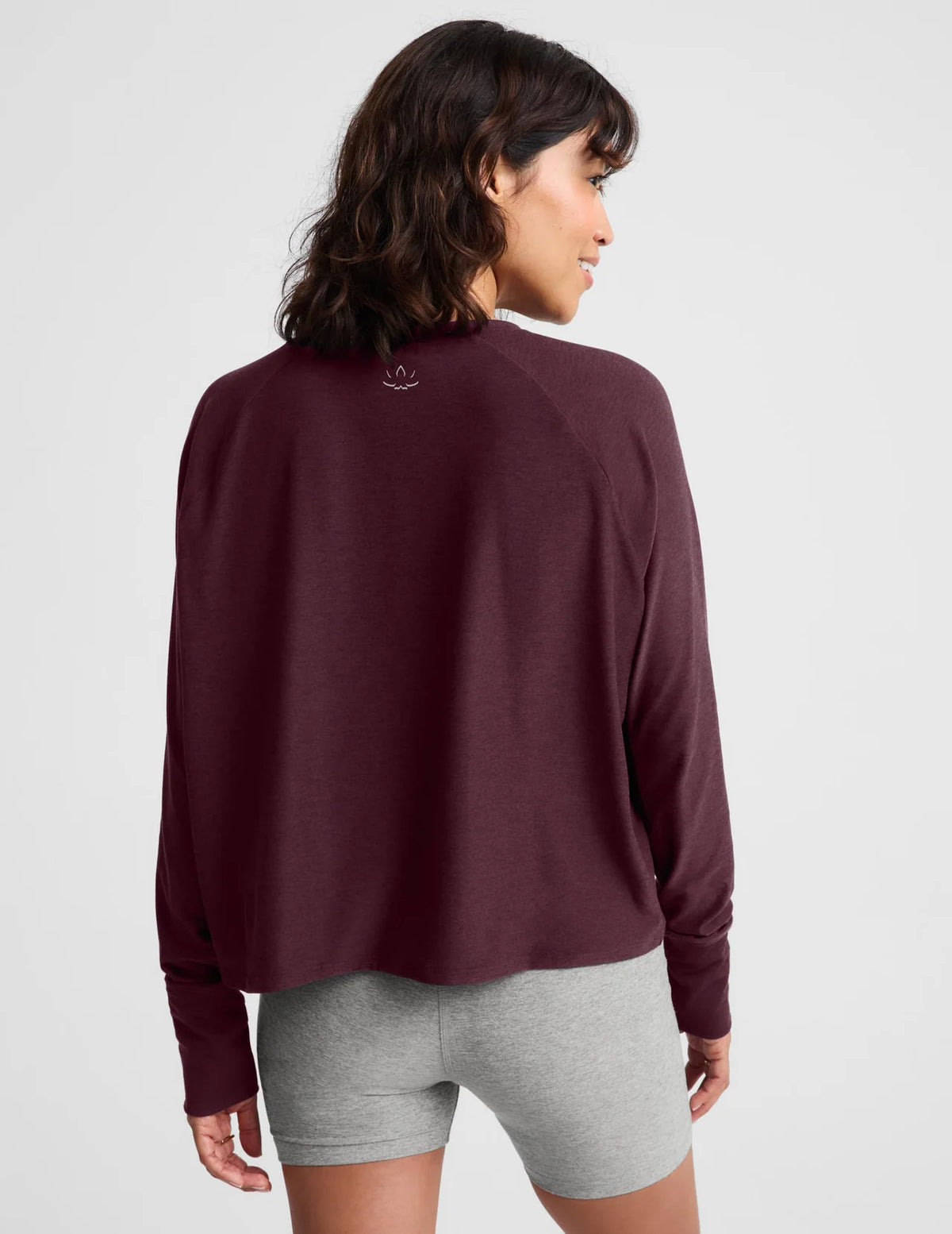 BEYOND YOGA FEATHERWEIGHT DAYDREAMER PULLOVER CABERNET HEATHER