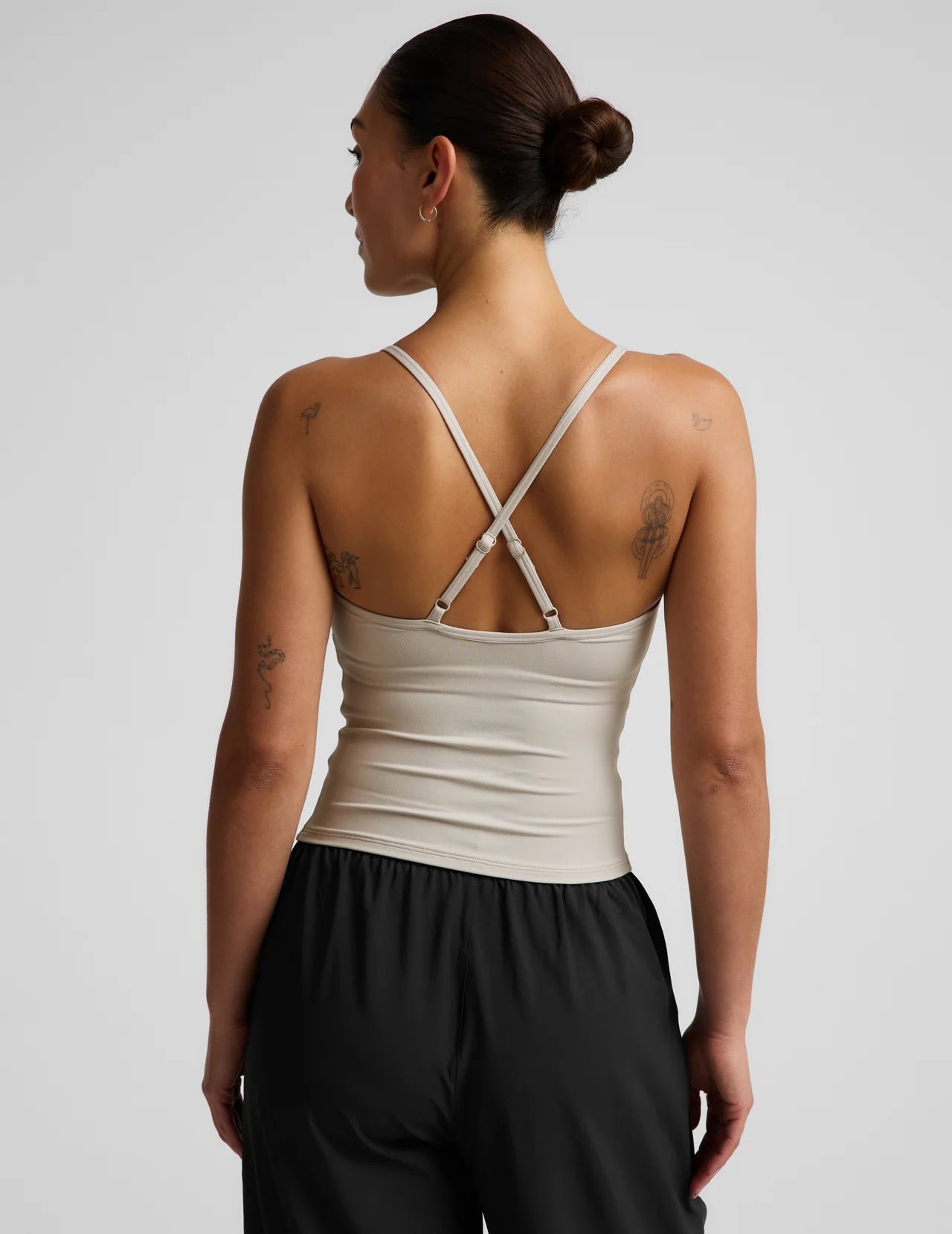 BEYOND YOGA COWL NECK TANK OAT