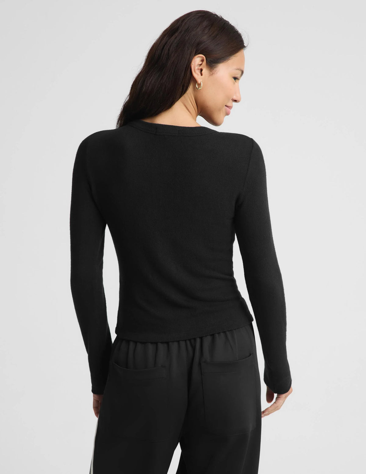 BEYOND YOGA LUXLAYER FITTED CARDIGAN BLACK