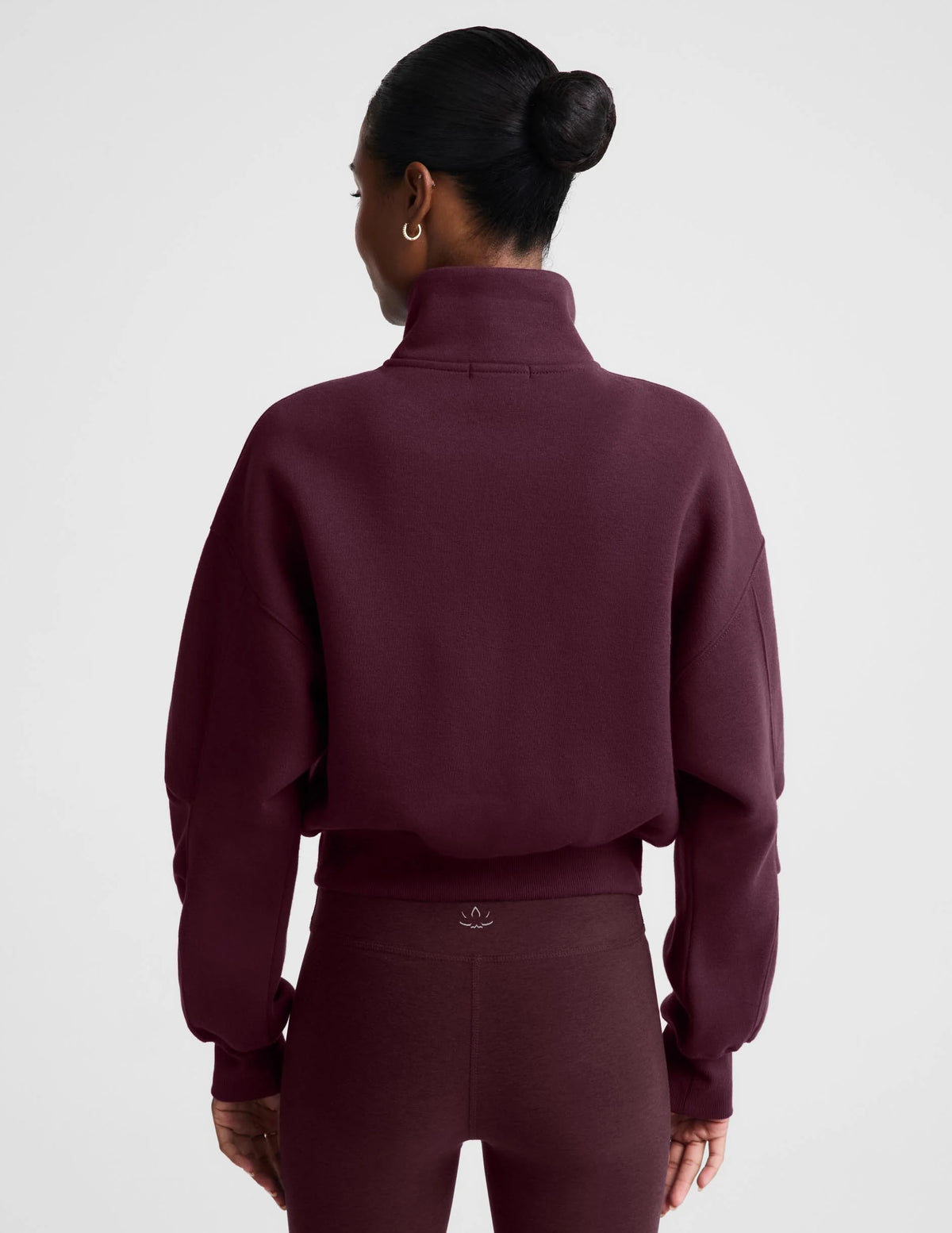 BEYOND YOGA HEAVYWEIGHT LUXEFLEECE 2.0 DOUBLE ZIP JACKET CABERNET