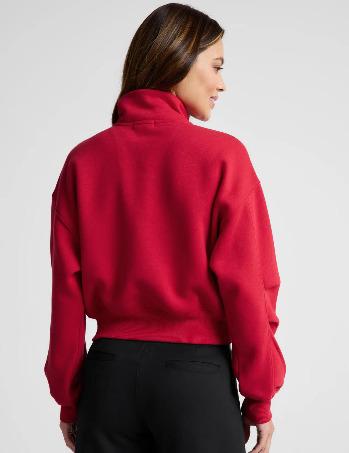 BEYOND YOGA LUXEFLEECE 2.0 DOUBLE ZIP JACKET SCARLET RED