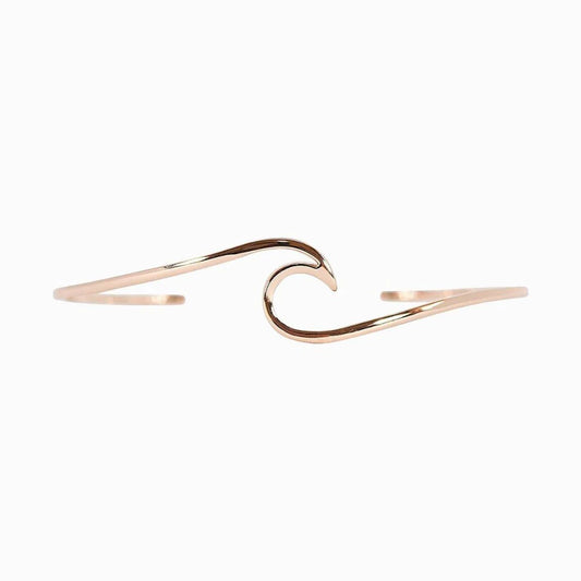 PURA VIDA WAVE CUFF BRACELET ROSE GOLD