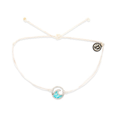 PURA VIDA OMBRE WAVE CHARM BRACELET WHITE