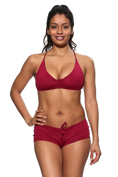 YOGABELA BLUMENAU SOLID SHORT LIGHTWEIGHT CHERRY