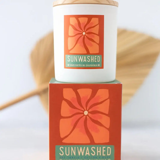 FEATHER AND COCO SUNWASHED CANDLE 4 OZ TIN