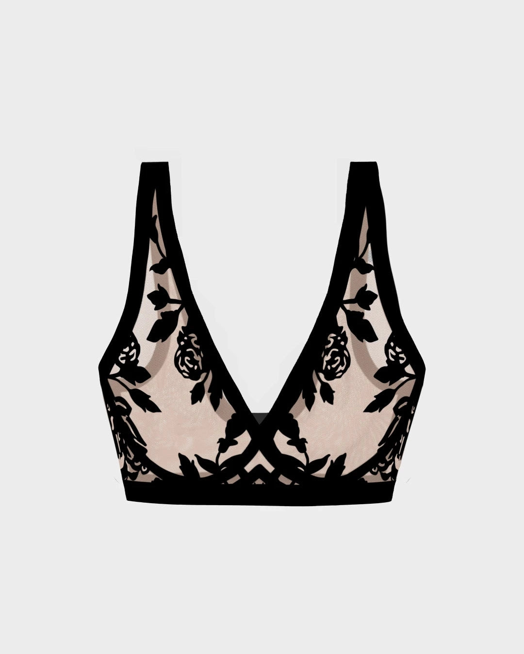 EBY SHEER FLOCKED BRA MADAM OH LA LA 