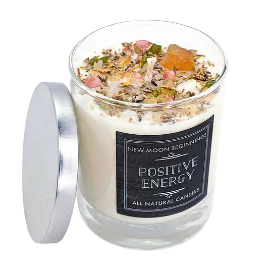 NEW MOON BEGINNINGS CANDLE Positive energy  7.5 OZ
