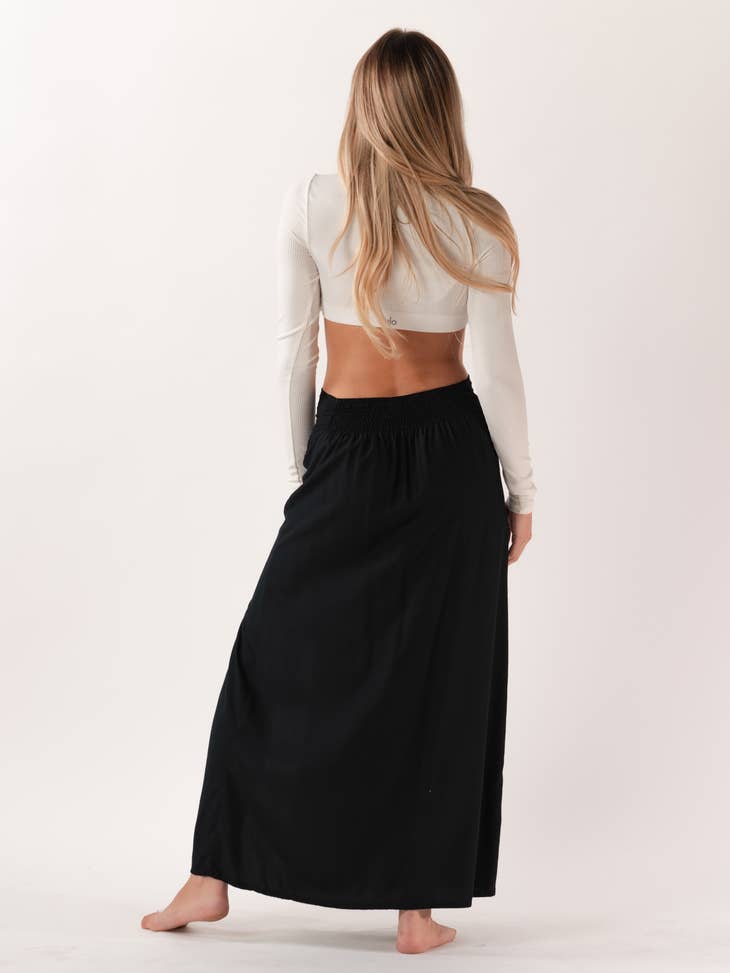 LOTUS AND LUNA MAXI SKIRT BLACK