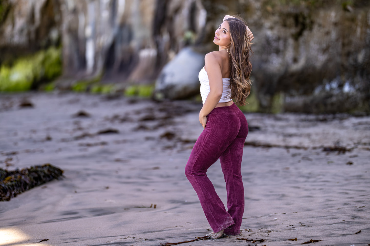 GODDESSWEAR CORDUROY CLASSIC FLARE PANT HIGH WAIST 886