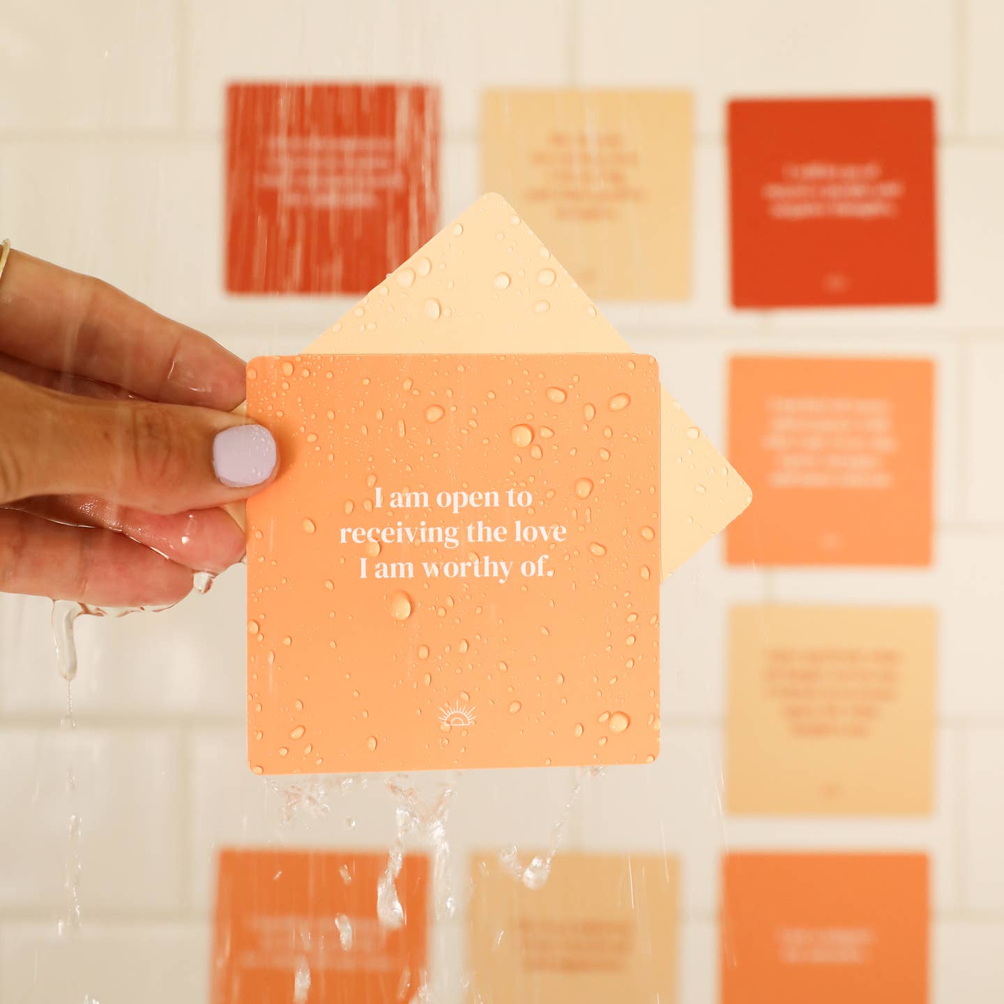 JAXKELLY  SHOWER AFFIRMATION CARDS POSITIVITY