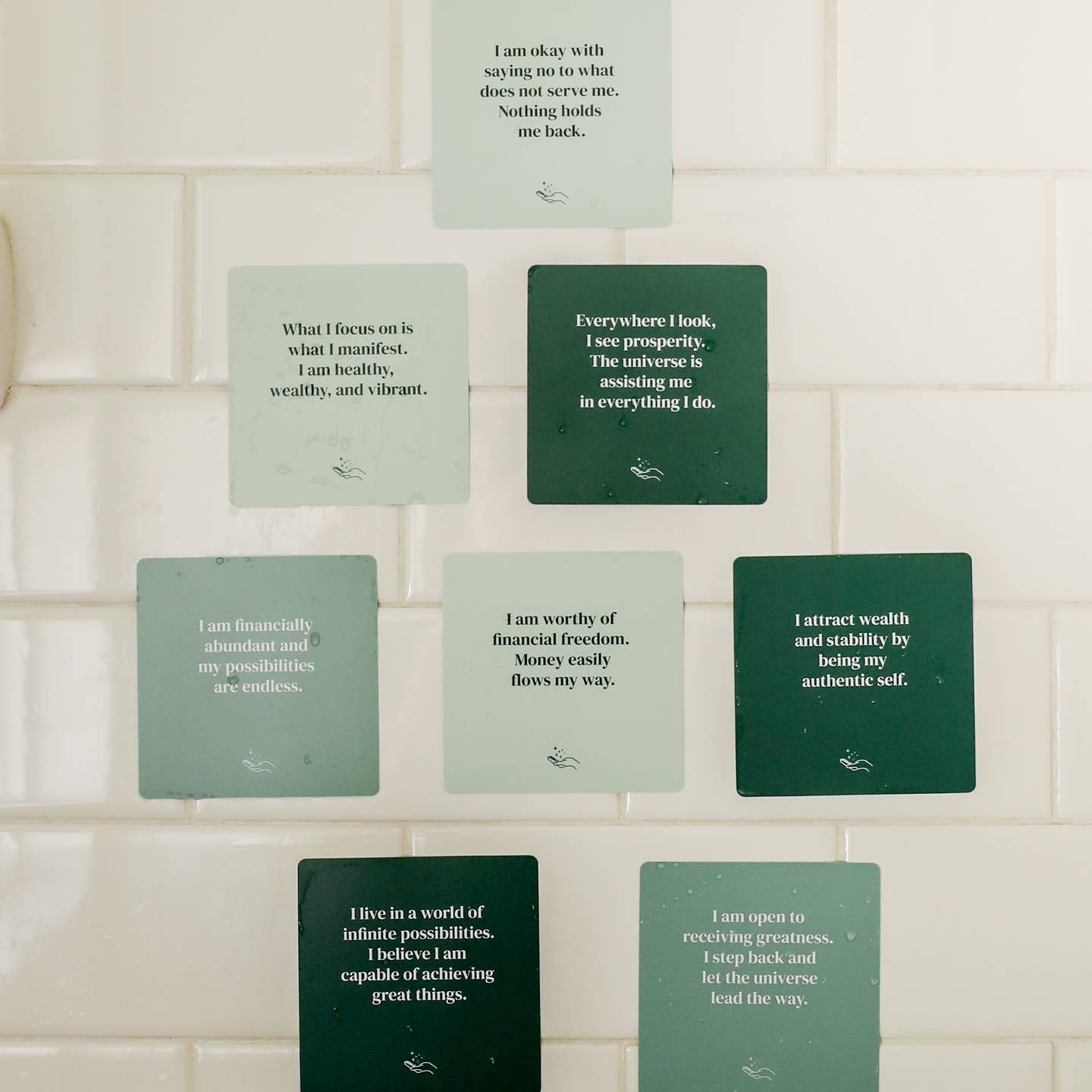 JAXKELLY  SHOWER AFFIRMATION CARDS ABUNDANCE