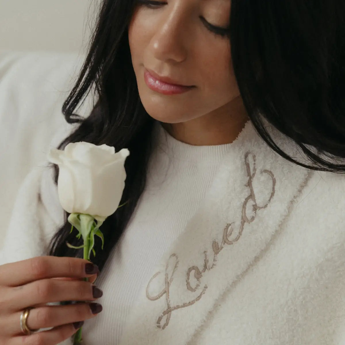 LOCAL BEACH LOVE COLLECTION HEART LUX ROBE CREAM /SAND