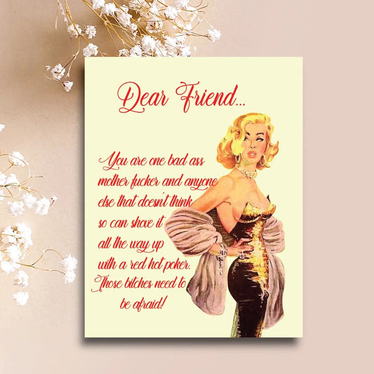 PAPER SLUTS GREETING CARD DEAR FRIEND