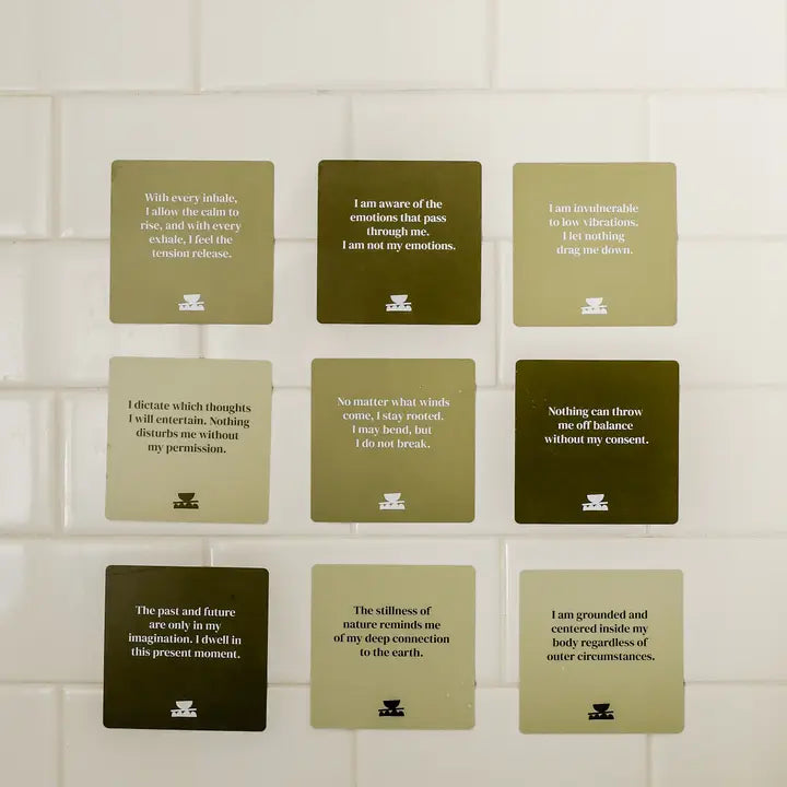 JAXKELLY  SHOWER AFFIRMATION CARDS GROUNDING