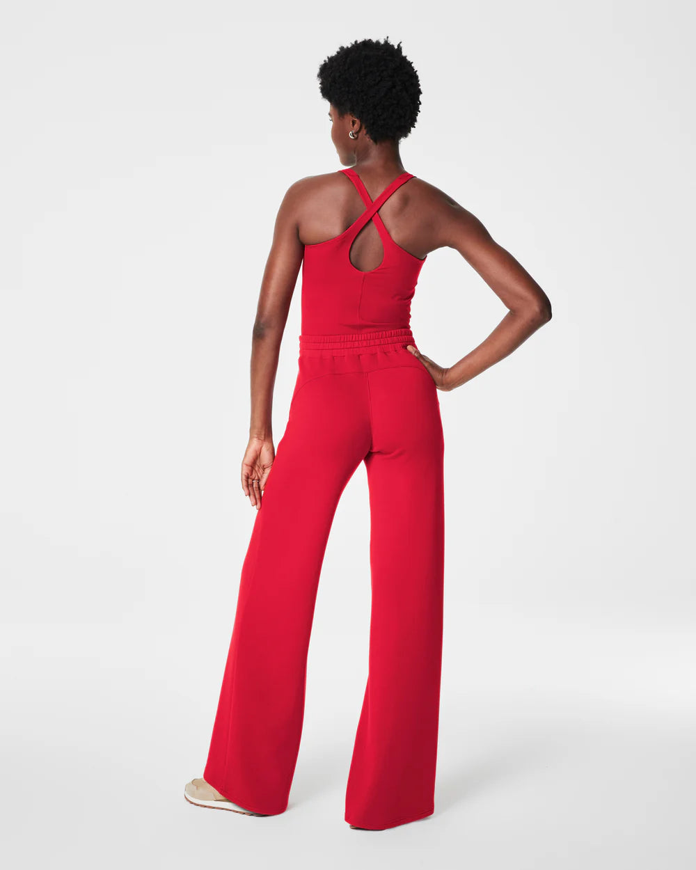 SPANX AIR ESSENTIALS WIDE LEG SWEATPANTS SPANX RED