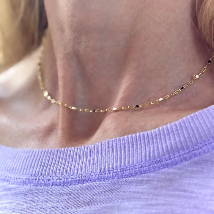 JAXKELLY SOL POP GOLD CHAIN CHOKER NIGHT OUT 17"