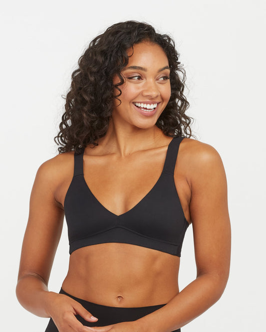 SPANX BRA-LLELUJAH UNLINED BRALETTE NAKED VERY BLACK