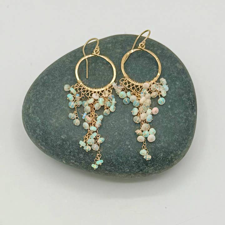 FLYING LIZARD DESIGN CENTRAL COAST OPAL CASCADE EARRINGS