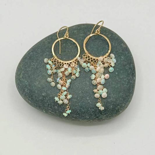 FLYING LIZARD DESIGN CENTRAL COAST OPAL CASCADE EARRINGS