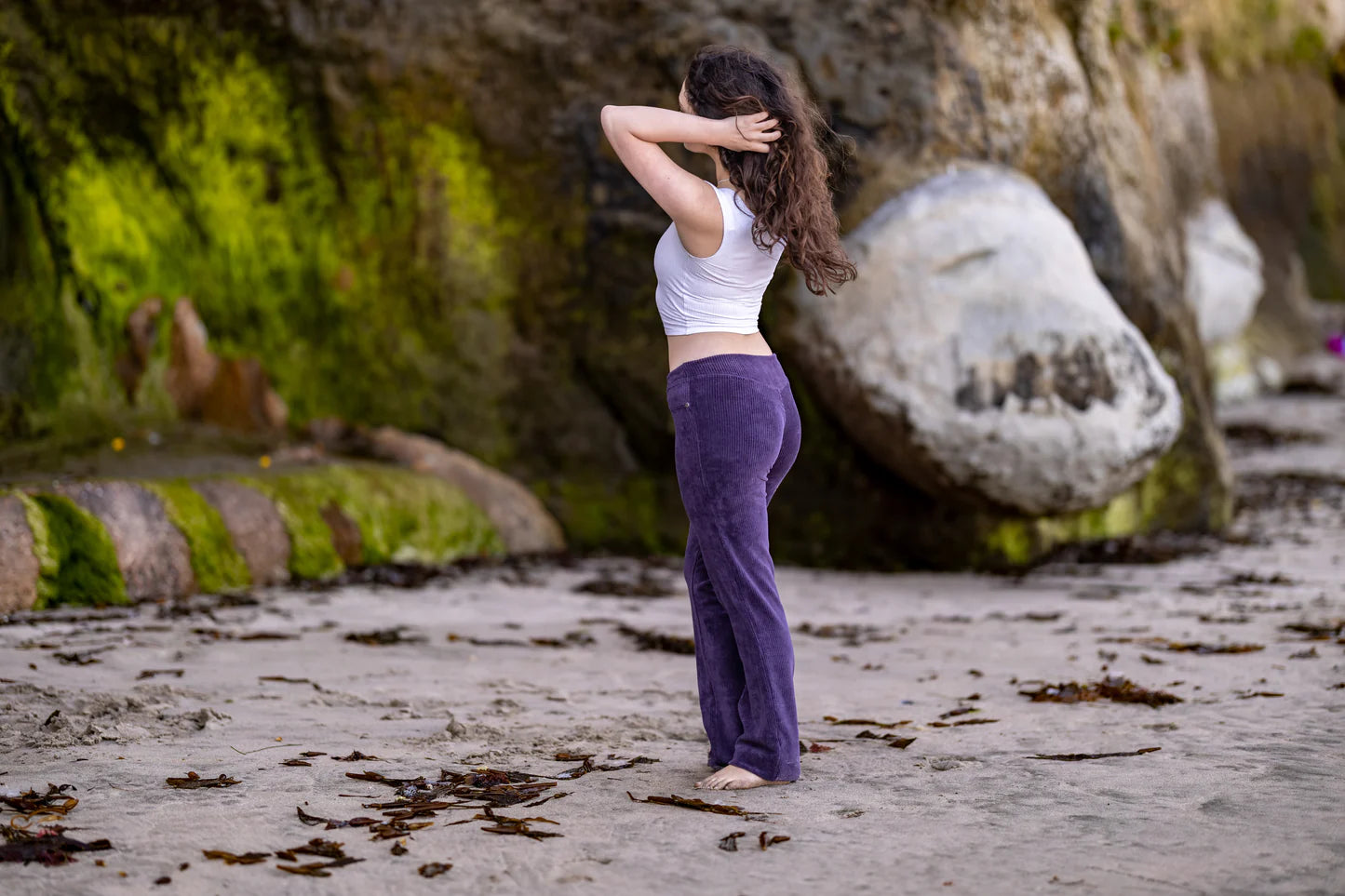 GODDESSWEAR CORDUROY 886 CLASSIC FLARE PANT HIGH WAIST LONG LENGTH